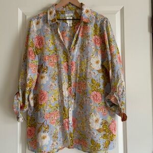 Joie 100%Linen Floral Women’s Button Down